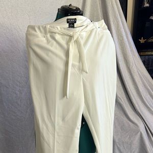 Pristine white trousers